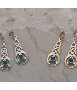 Fancy Knot Stone Earrings