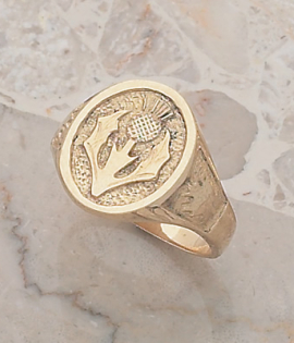 Scottish-Canadian Ring /Thistle-Maple Leaf