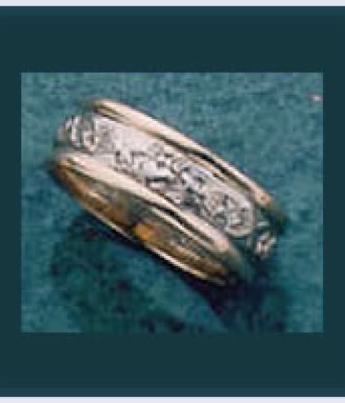 Two Tone Claddagh Wedding Band Two Tone Claddagh Wedding Band