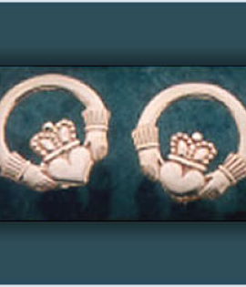 Medium Claddagh Studs