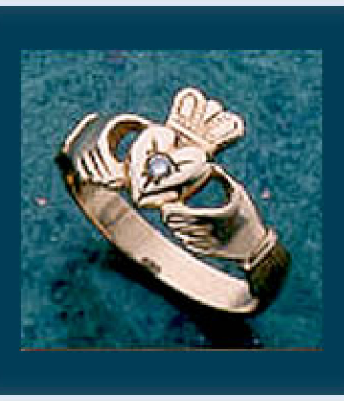 Gents Diamond Claddagh Ring Gents Diamond Claddagh Ring