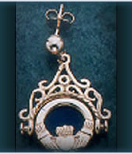 Claddagh Fob Earrings