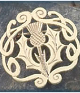 Celtic Thistle Brooch