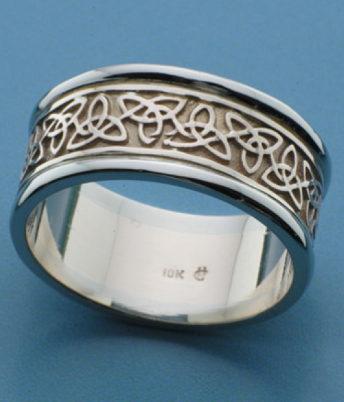 Solid Trilogy Knot Band Two Tone Solid Trilogy Knot Band Two Tone