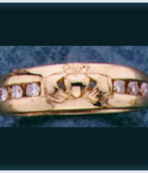 Ladies Diamond Claddagh Band Ladies Diamond Claddagh Band