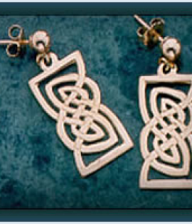 Open Rectangle Knot Earrings