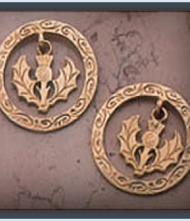 Thistle in Hoop Earrings