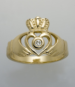 Open Heart with Diamond Ring