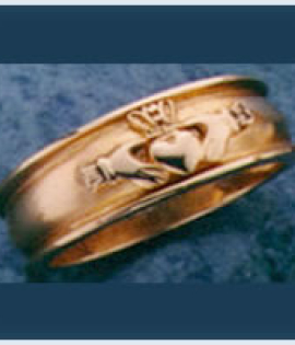 Ladies Sandblast Claddagh Ring