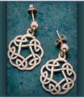 Round Open Drop Knot Earrings