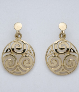 Double Sided Spiral Knot Earrings